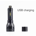 Plastic 3W LED flashlight hidden USB charge port